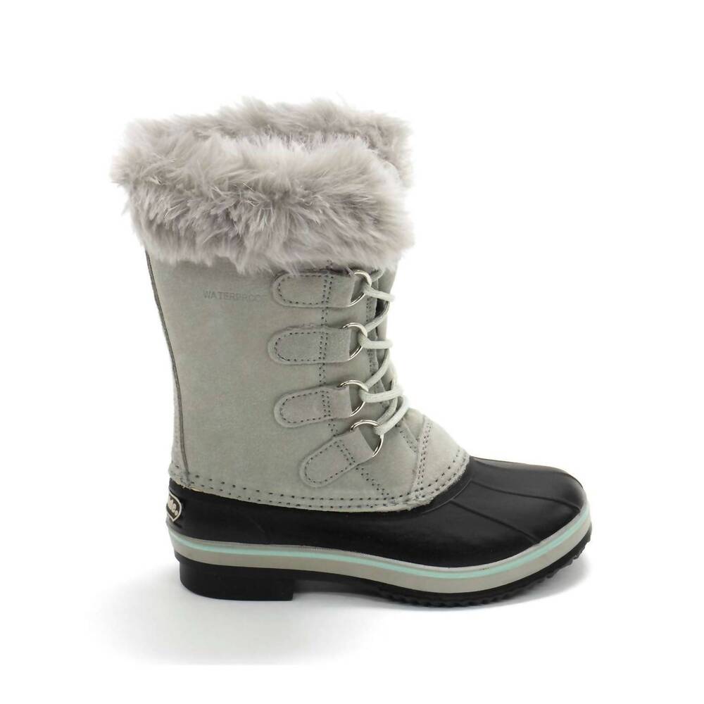 NEW NORTHSIDE girl's kathmandu mid calf waterproof snow boots in light gray